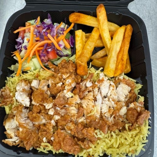 Hot Chicken Over Rice.